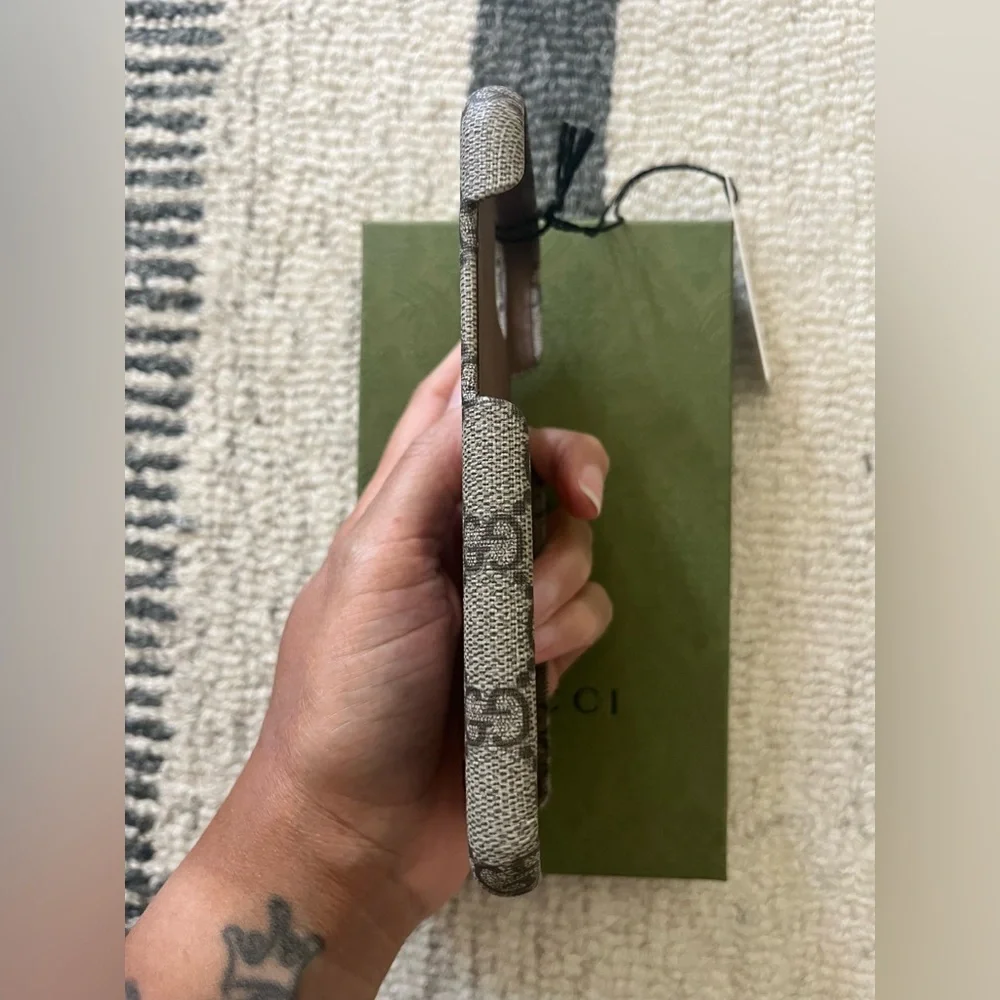 NWT 🤎 Gucci Ophidia iPhone 14 PLUS / iPhone 15 PLUS iPhone Case - Picture 6 of 9